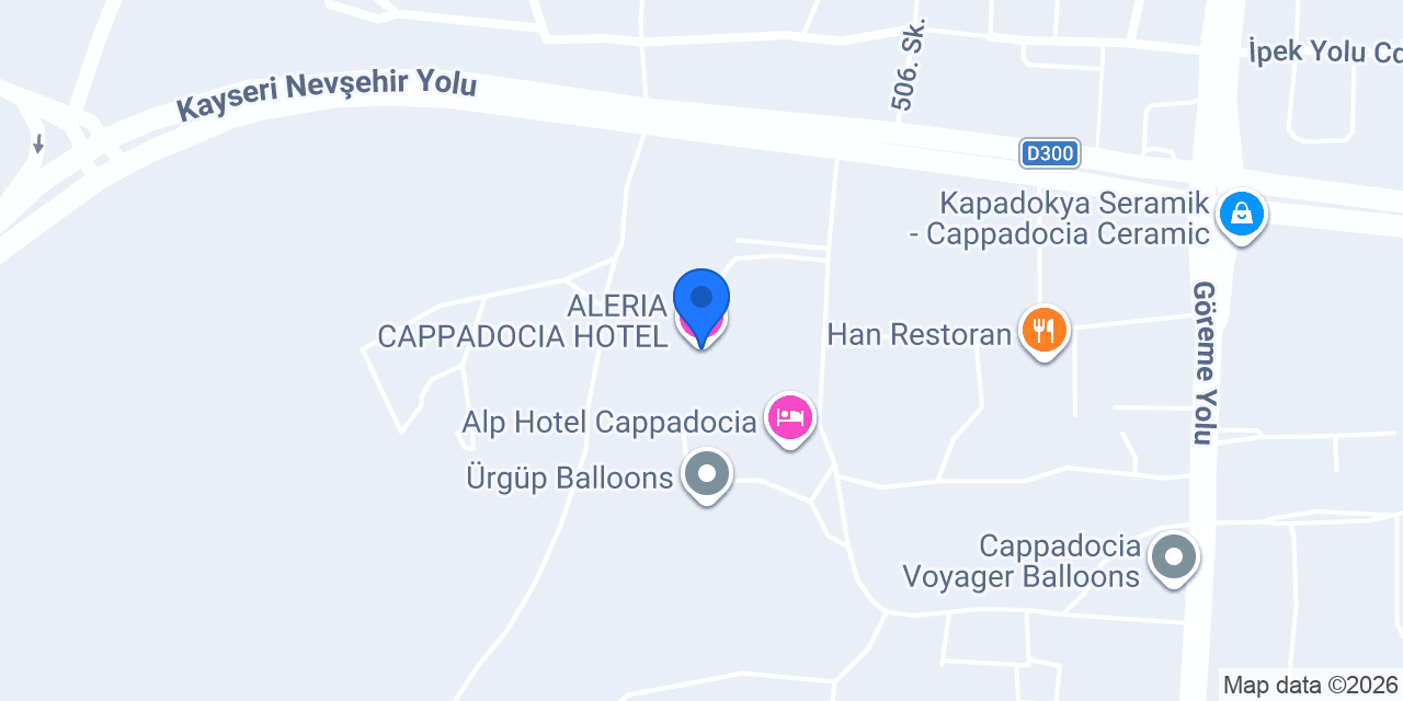 ALERIA CAPPADOCIA HOTEL konumu
