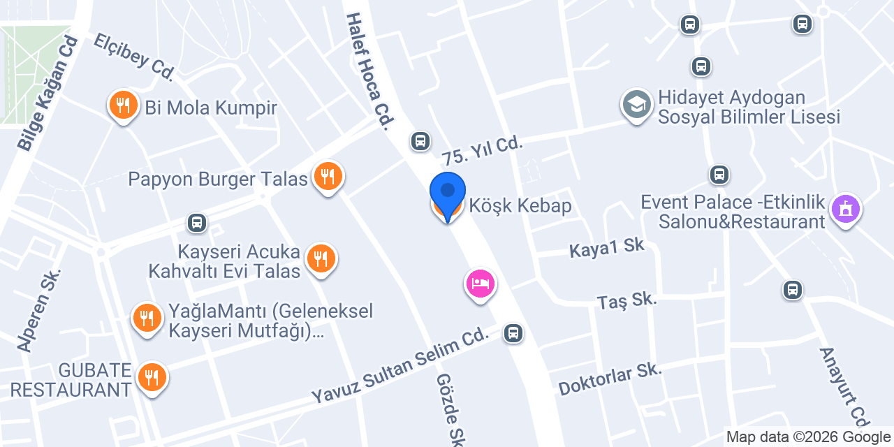 Köşk Kebap konumu