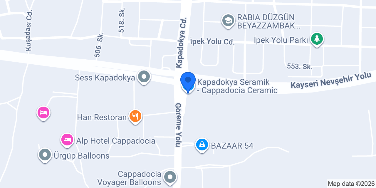 Kapadokya Seramik - Cappadocia Ceramic konumu
