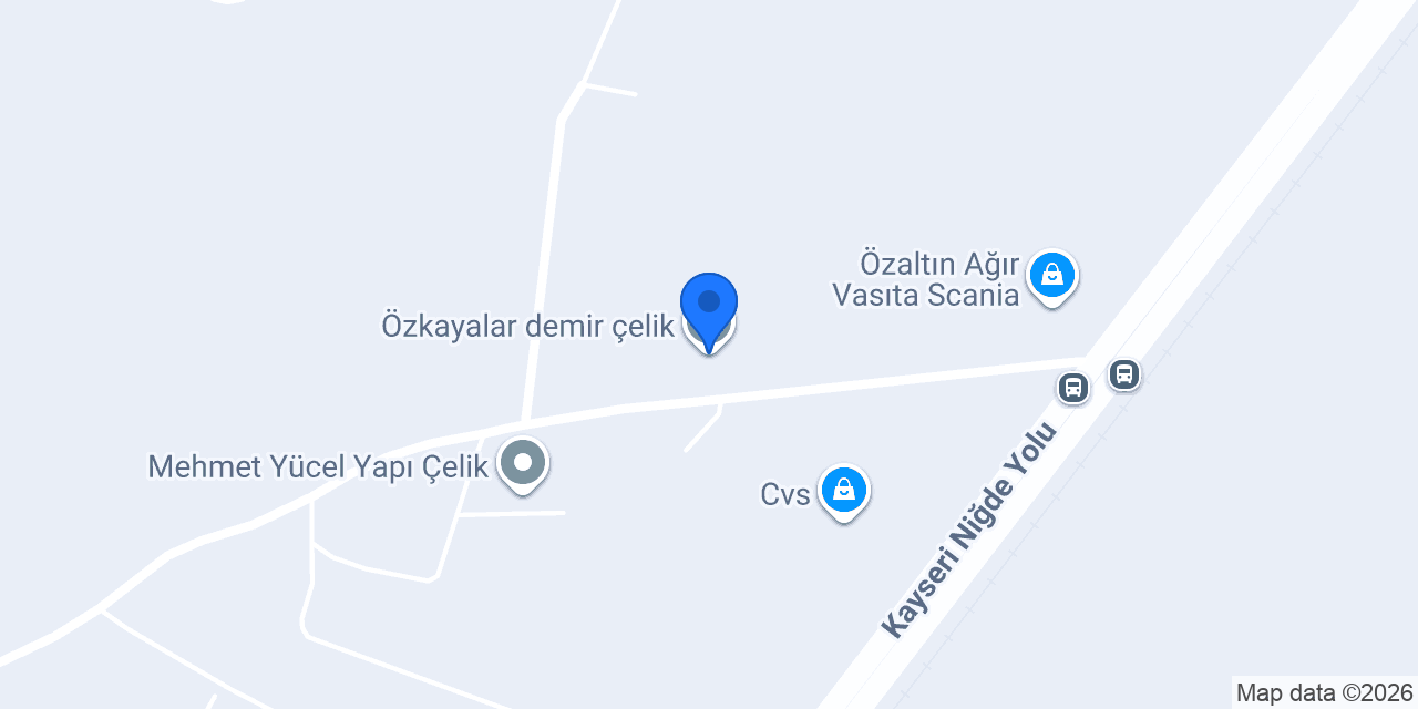 Özkayalar demir çelik konumu
