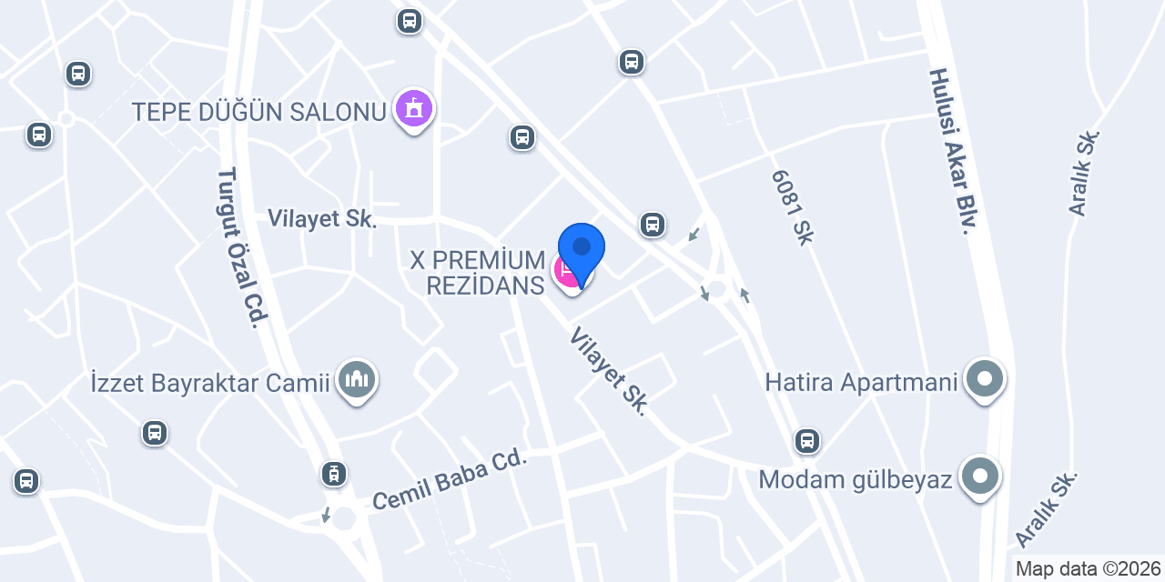 X PREMİUM REZİDANS konumu