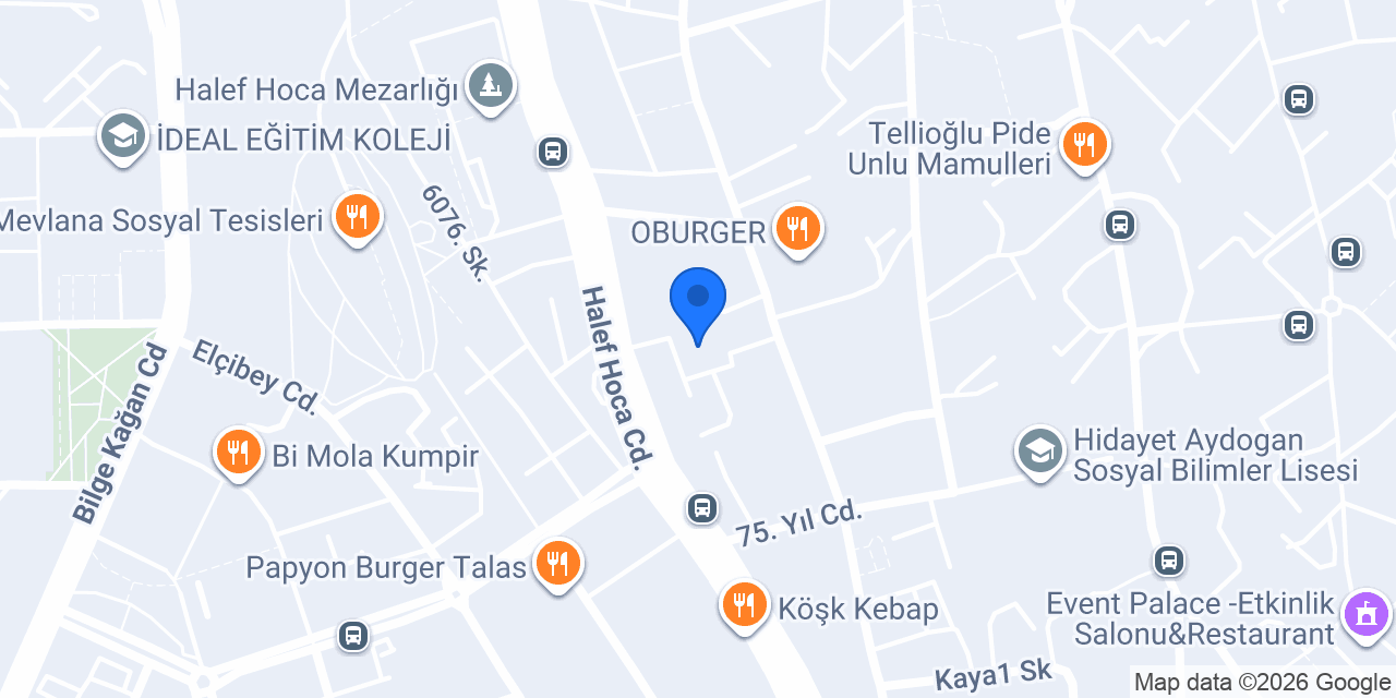 Talas Veteriner Kliniği konumu