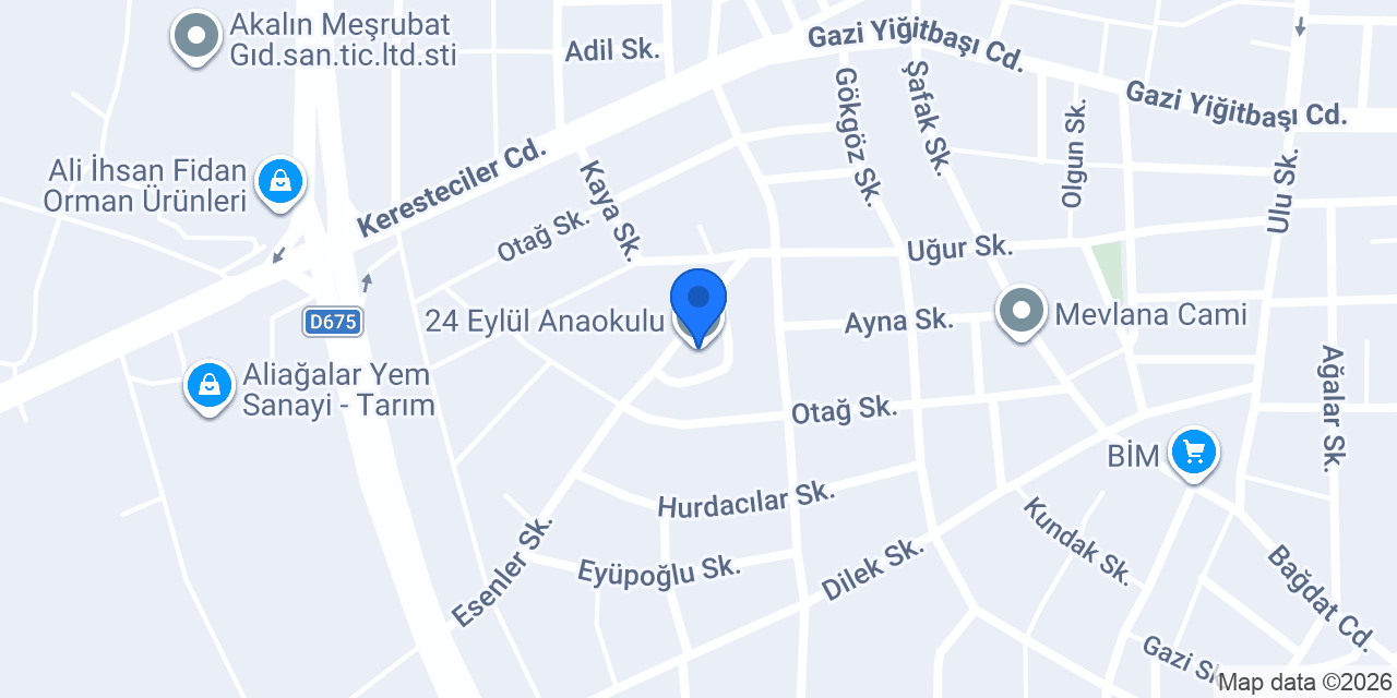 24 Eylül Anaokulu konumu