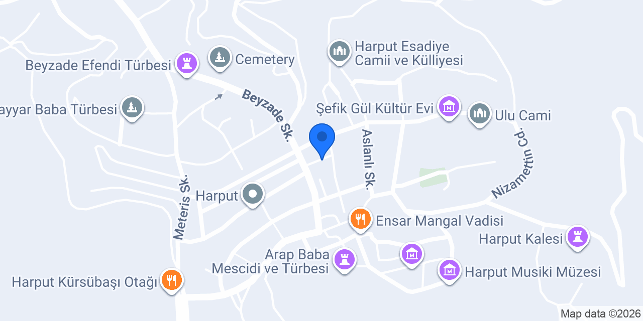 Kaburgacı Ali Usta - Harput / Elazığ konumu
