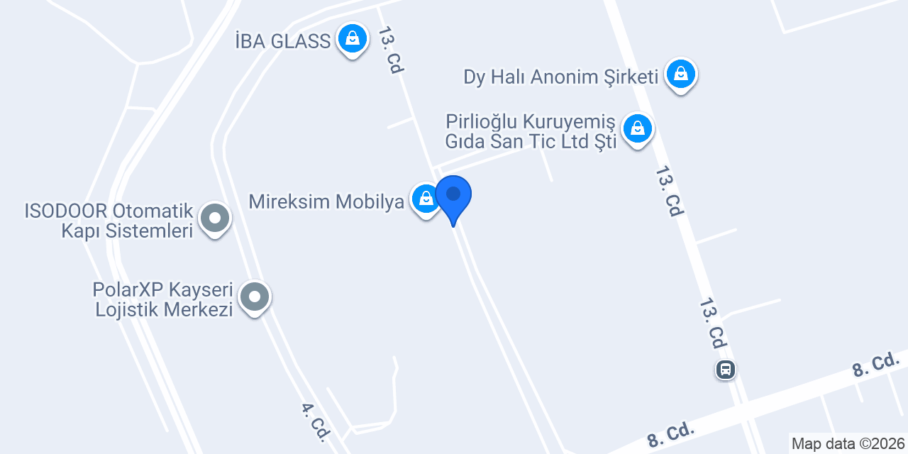 SETA bahçe mobilyaları konumu