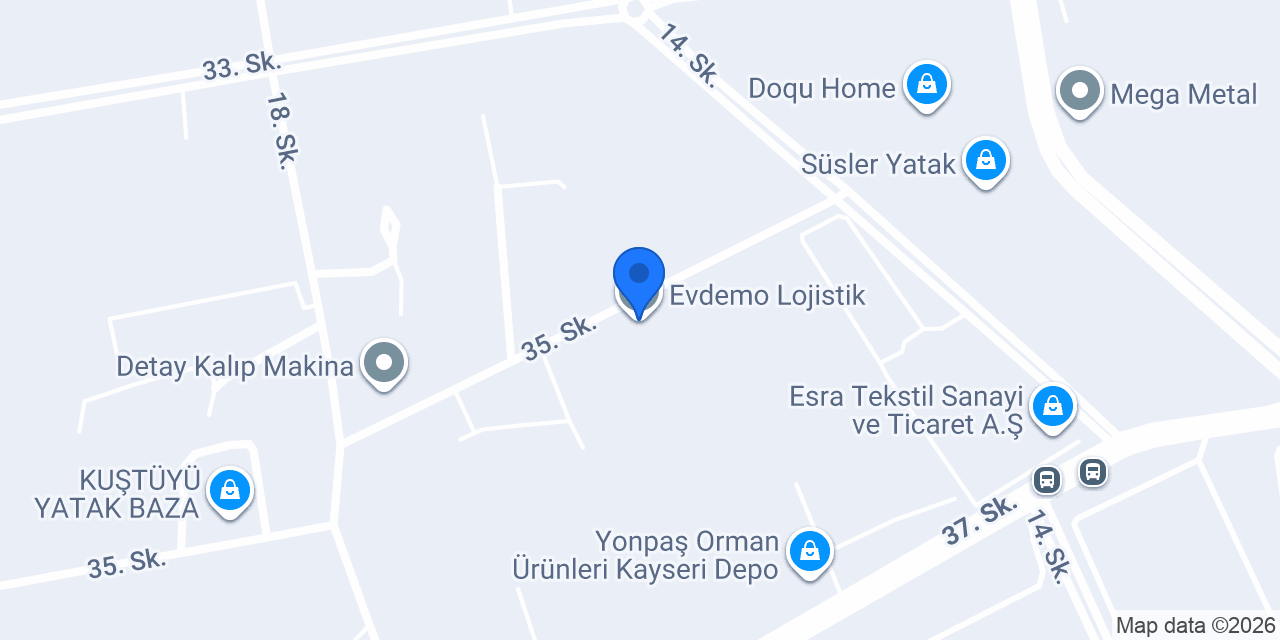 Evdemo Lojistik konumu