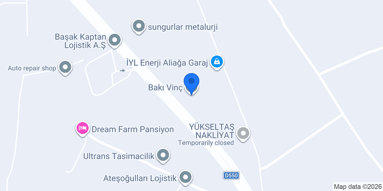 Bakı Vinç konumu