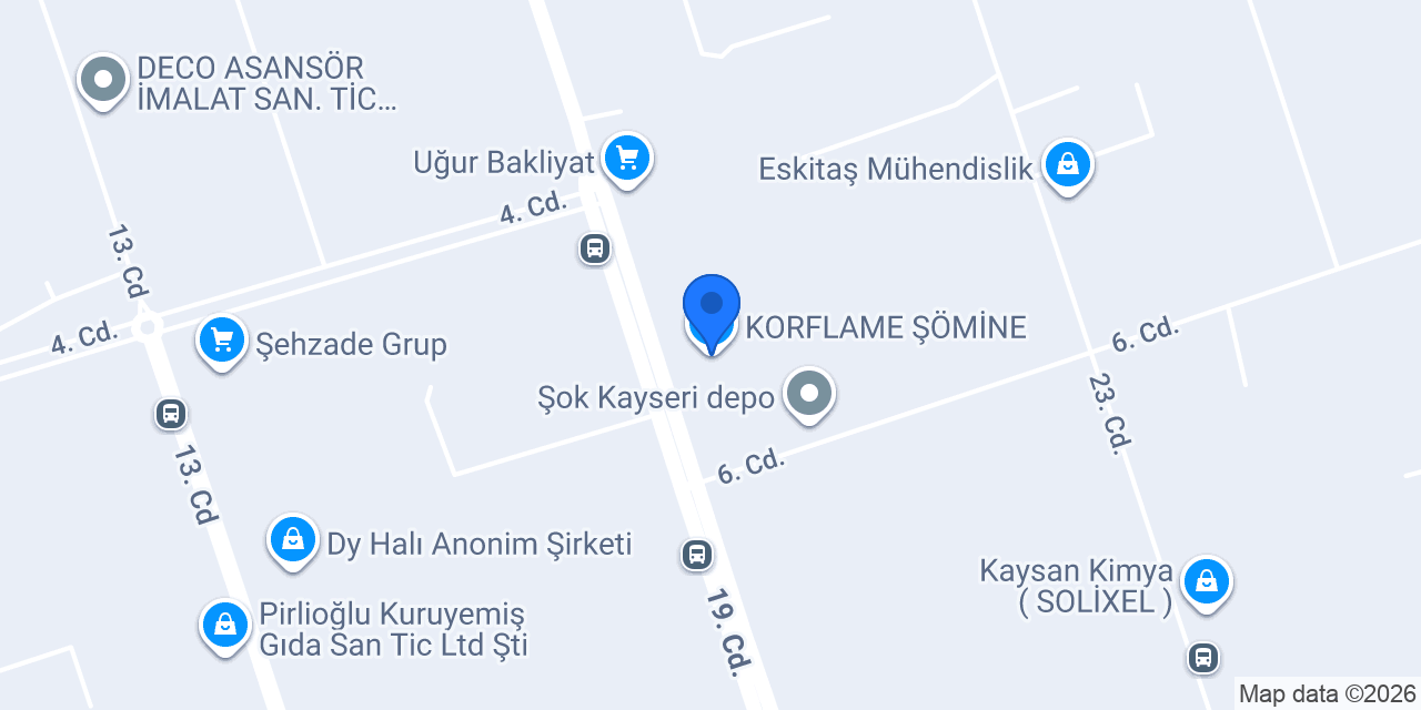 KORFLAME ŞÖMİNE konumu
