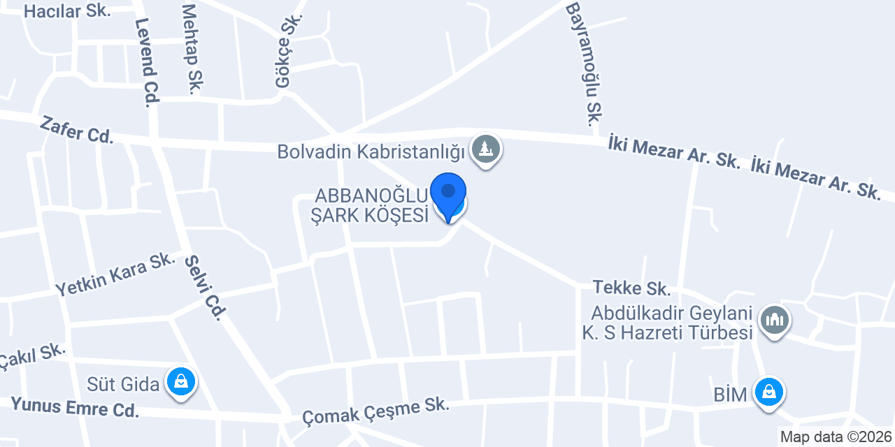 ABBANOĞLU ŞARK KÖŞESİ konumu