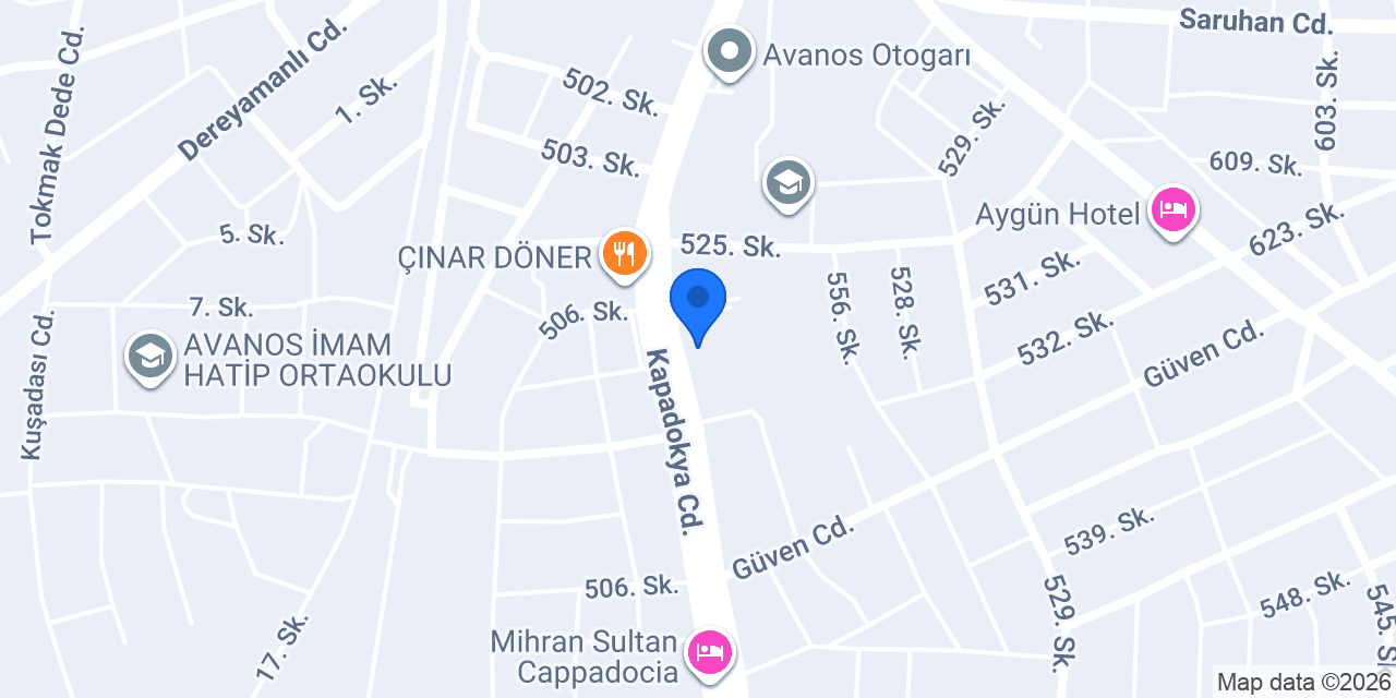 Avanos Kyk Kız Yurdu konumu