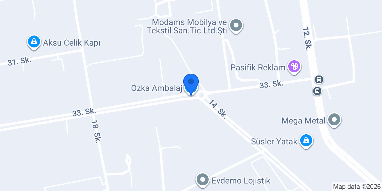 Özka Ambalaj konumu