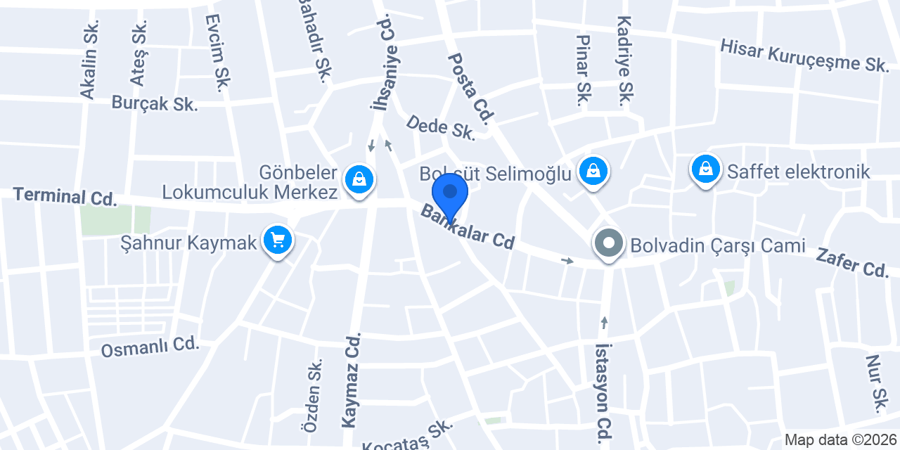 Öncü Döner Bolvadin konumu