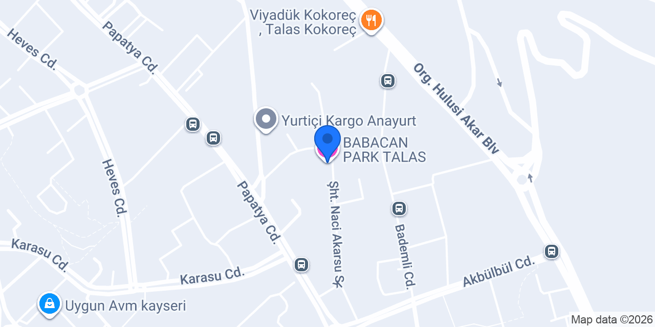 BABACAN PARK TALAS konumu