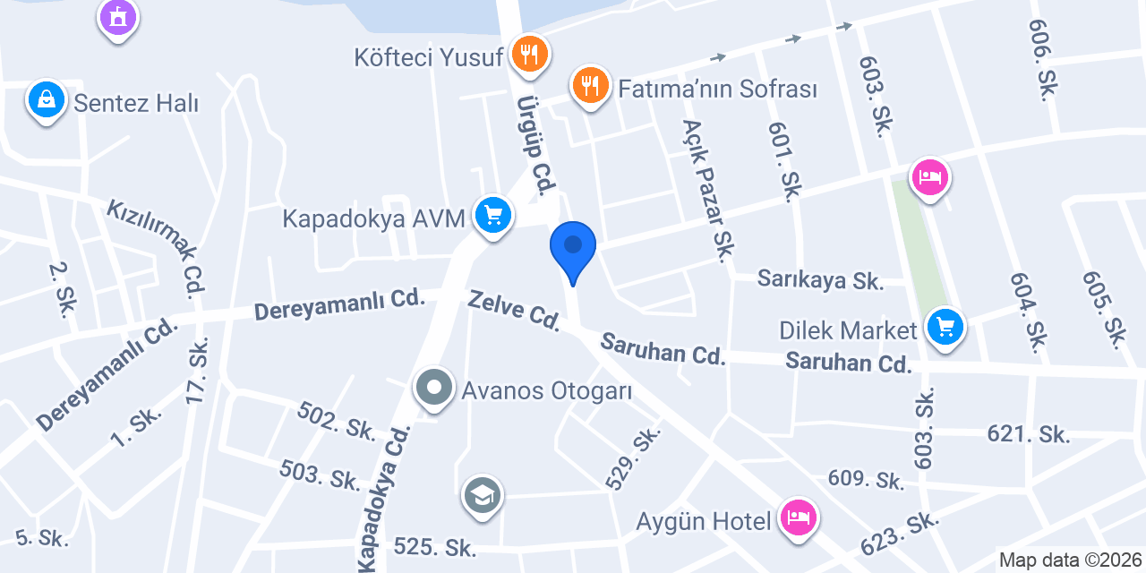 Avanos Yeşil Bahçem Çiçekçilik konumu