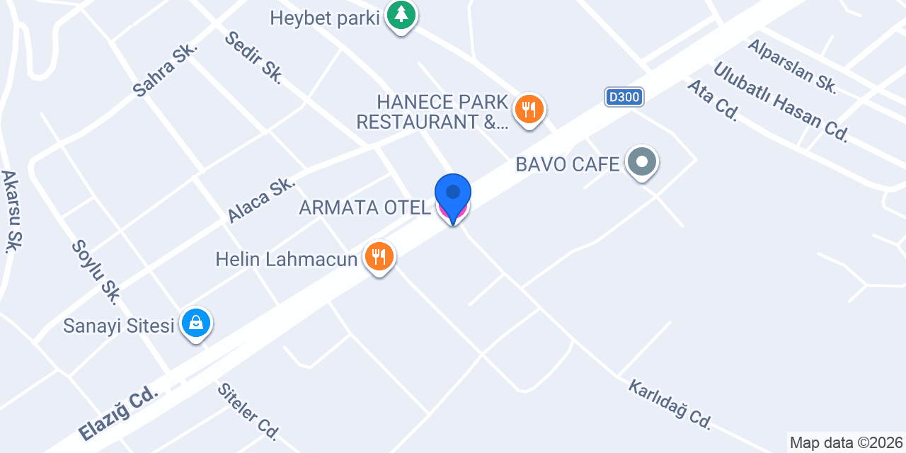 ARMATA OTEL konumu