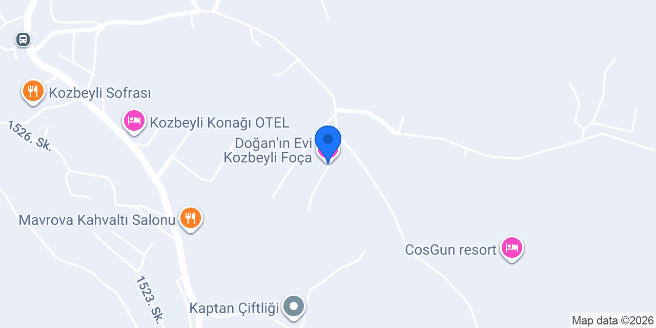 Doğan'ın Evi Kozbeyli Foça konumu