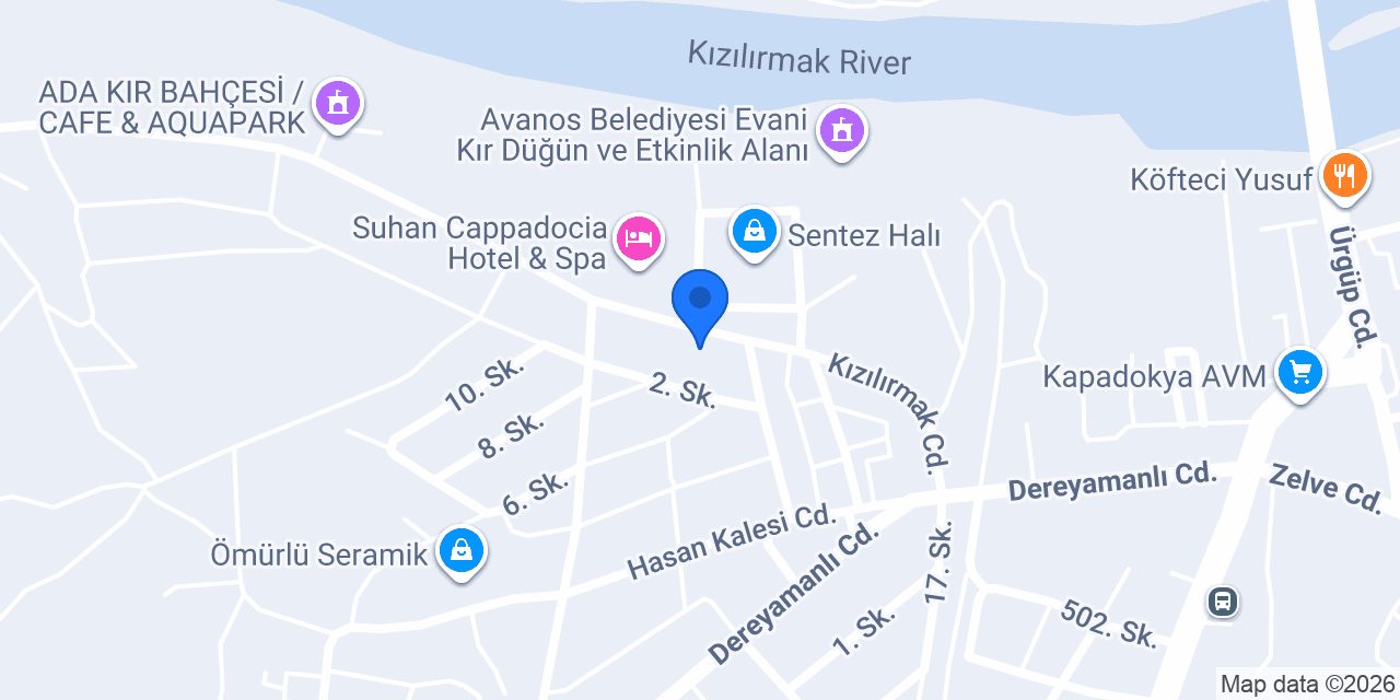 Konak Seramik Avanos konumu