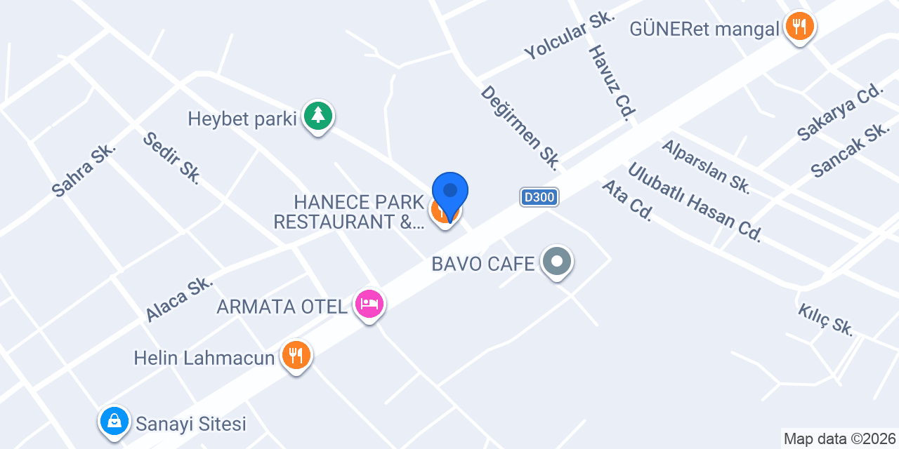 HANECE HİPERMARKET konumu