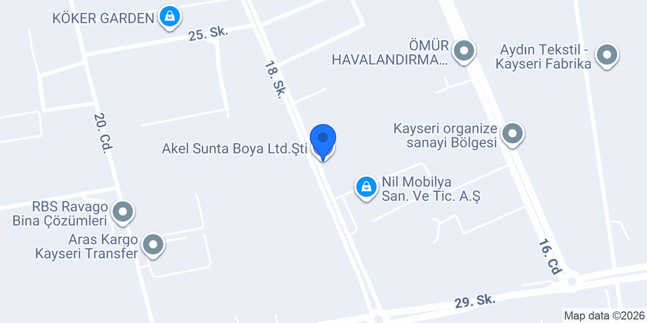 Akel Sunta Boya Ltd.Şti konumu