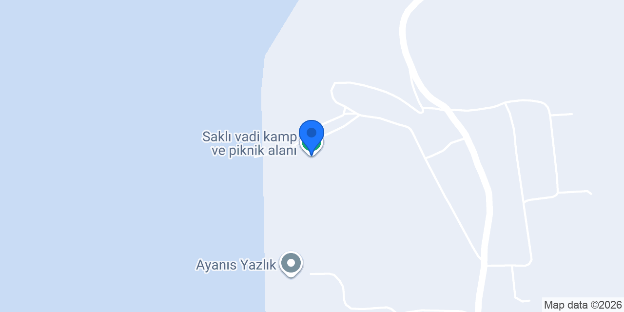 Saklı vadi kamp ve piknik alanı konumu