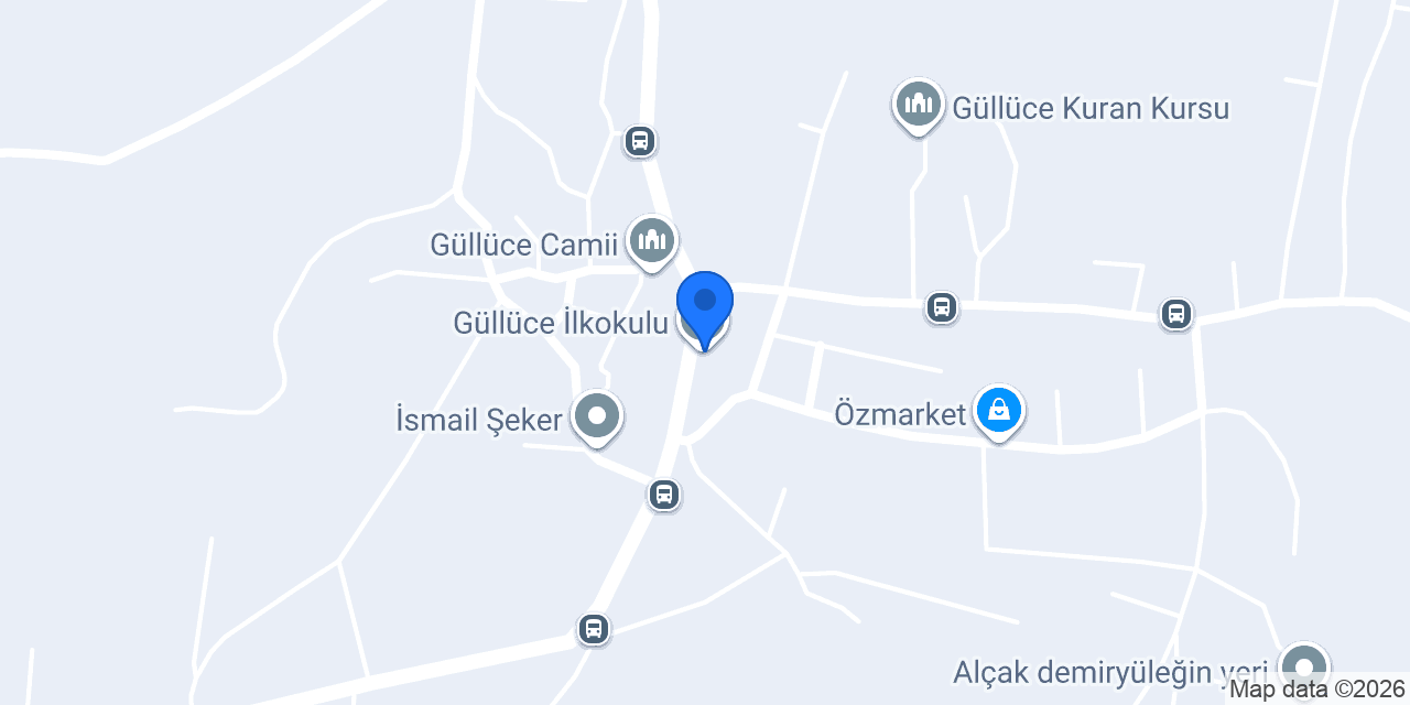 Güllüce İlkokulu konumu