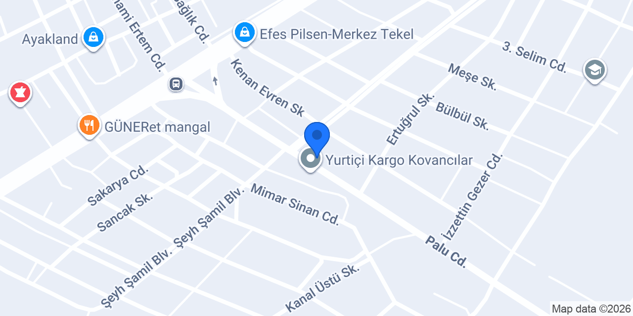 Ziraat Bankası Kovancılar Şubesi konumu