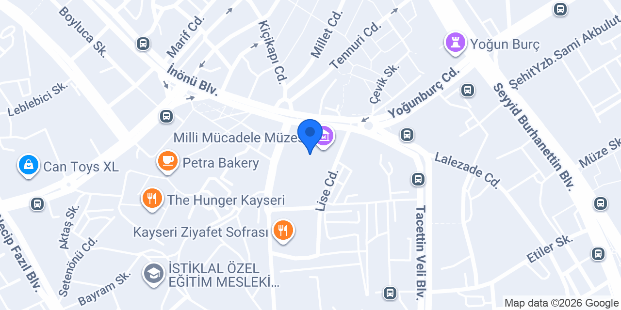 Kayseri Lisesi konumu