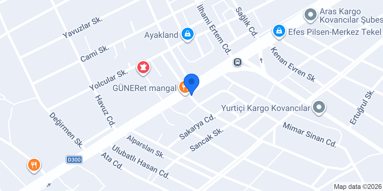 Kovancılar Taksi konumu