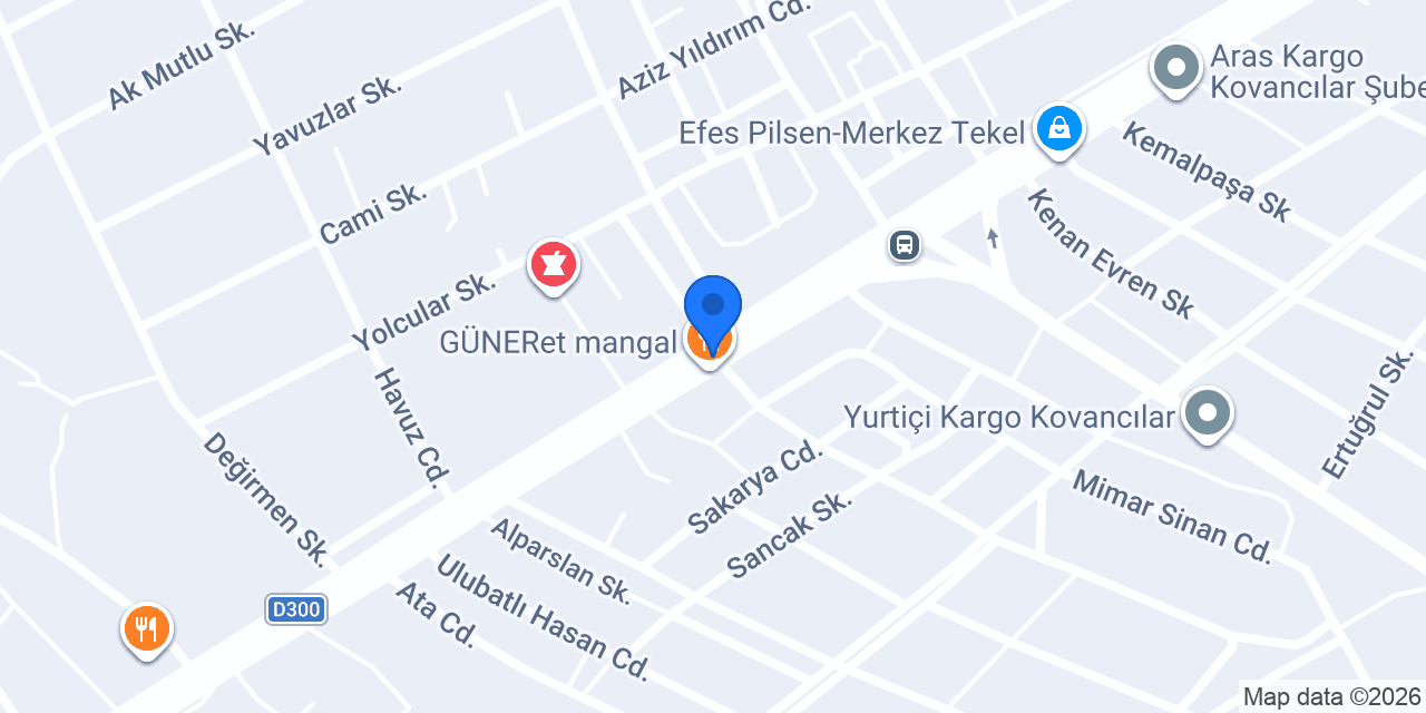 Kovancılar Taksi Durağı konumu