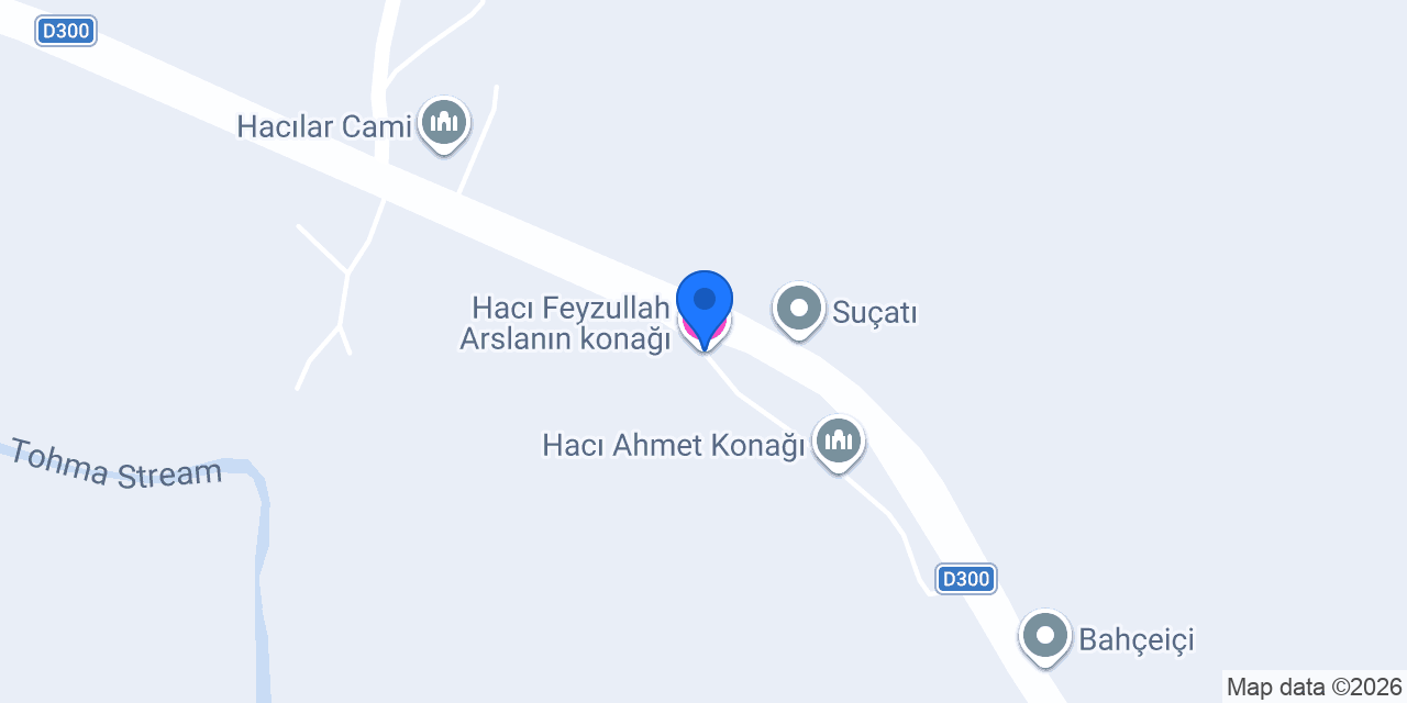 Hacı Feyzullah Arslanın konağı konumu