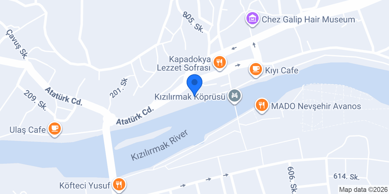 Avanos Belediyesi Kızılırmak Kafe konumu