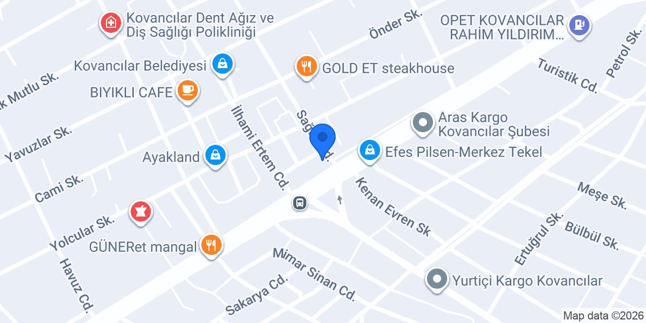 Özel Kovancılar Anadolu Sürücü Kurusu konumu