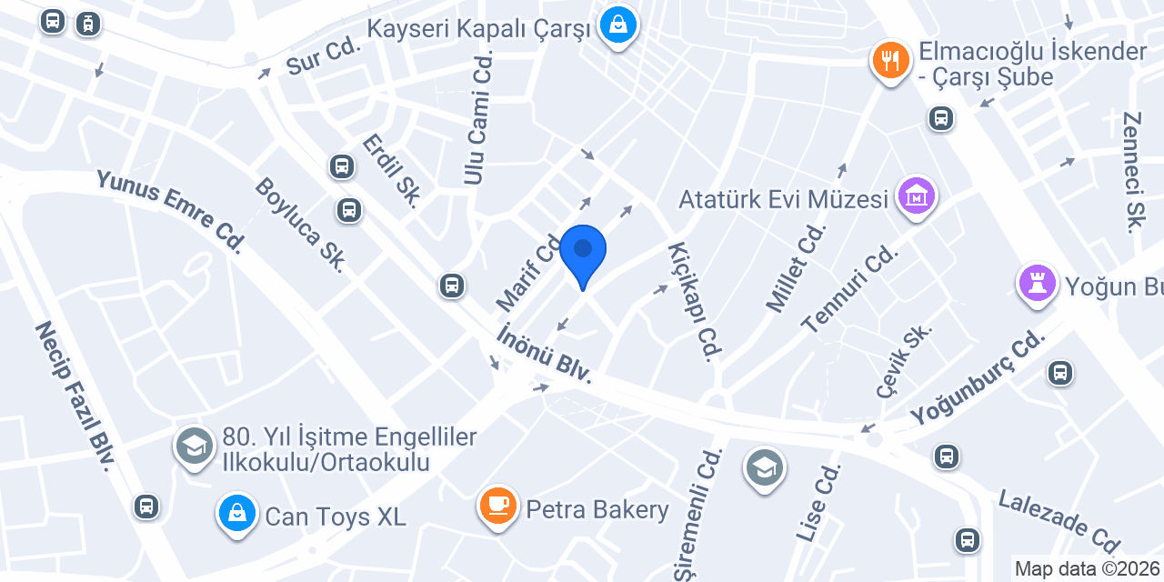 Hotel Çamlıca konumu