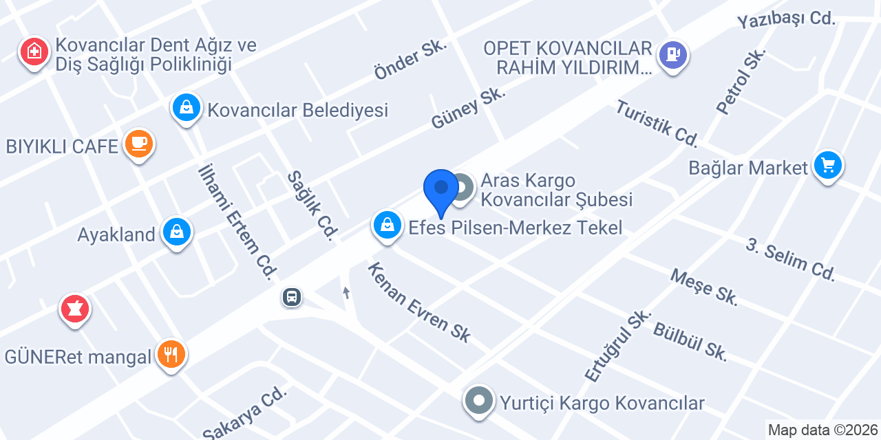 Kovancılar Doğu Garajı konumu