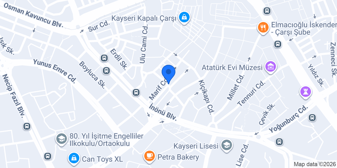 kayseri otel konumu