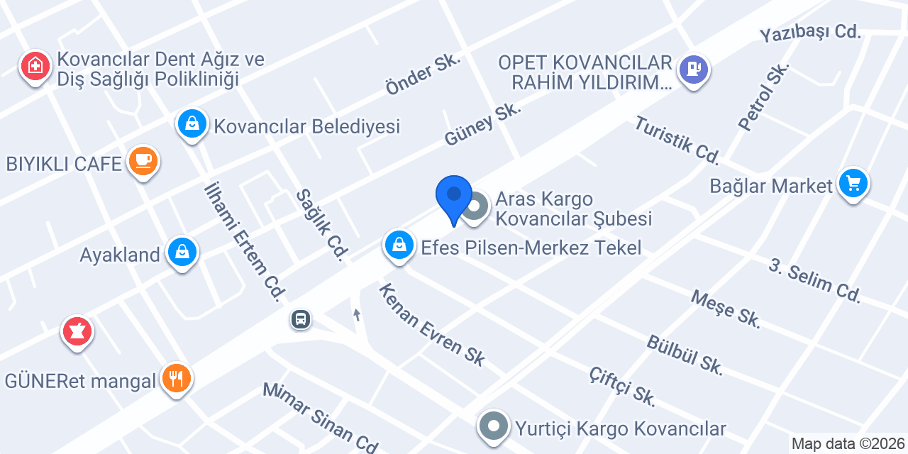 YILDIRIM TARIM KOVANCILAR PROYEM konumu