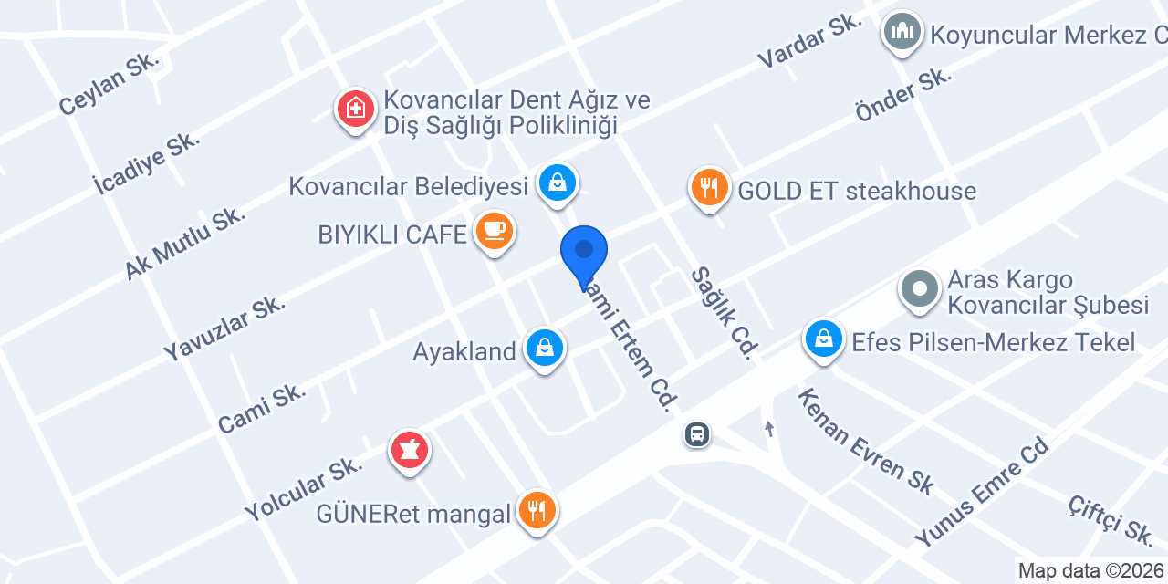 Ptt-kovancılar Şubesi konumu