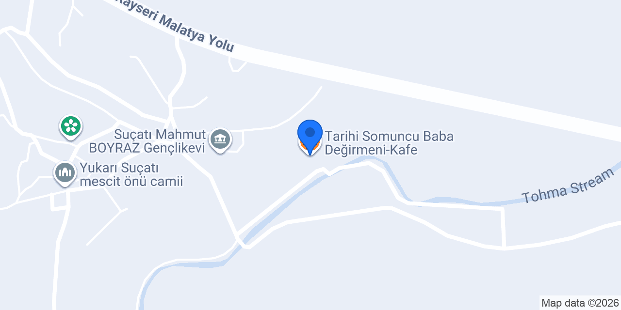 Tarihi Somuncu Baba Değirmeni-Kafe konumu