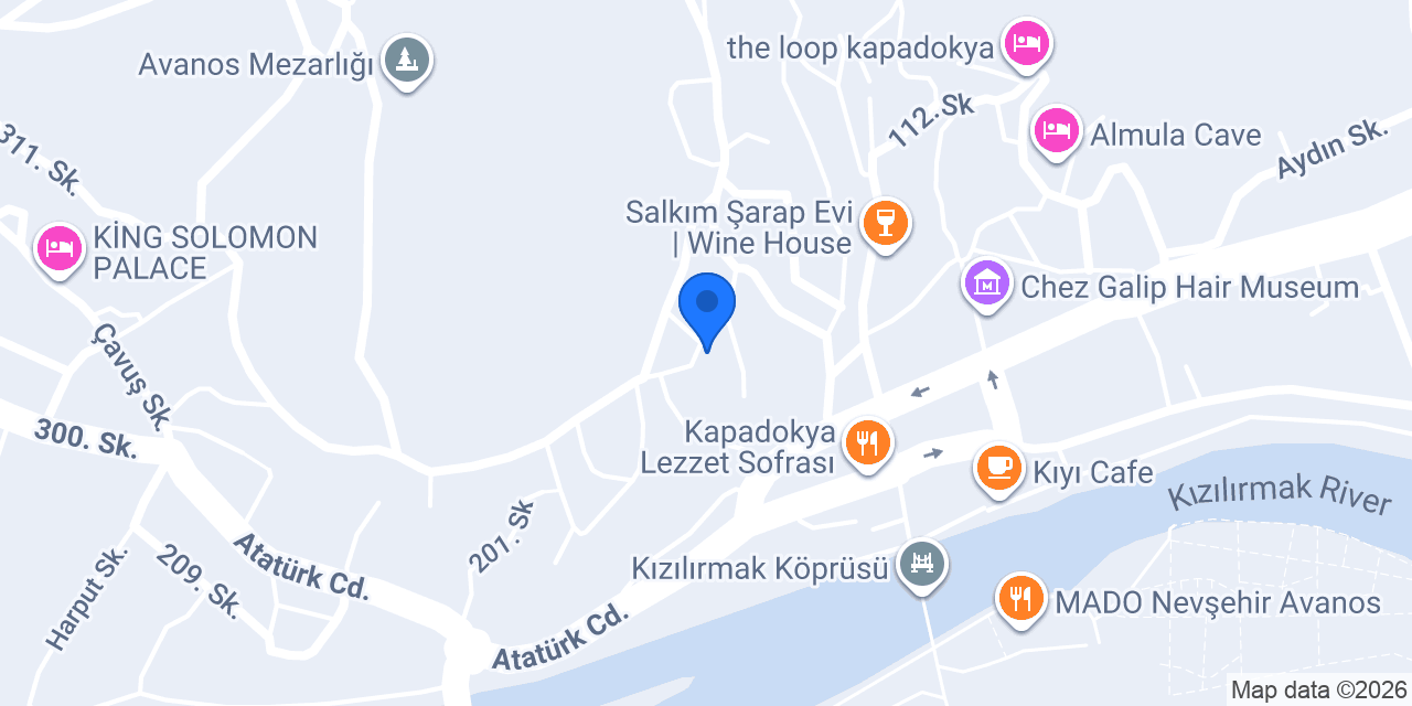 Nispet Kapadokya Restoran konumu