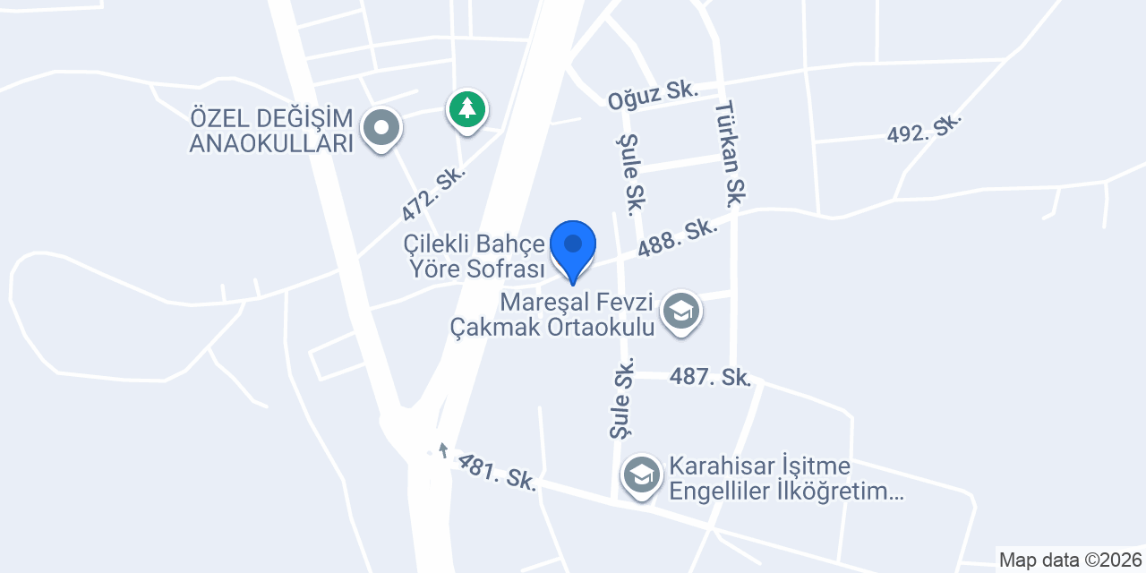 Çilekli Bahçe Yöre Sofrası konumu