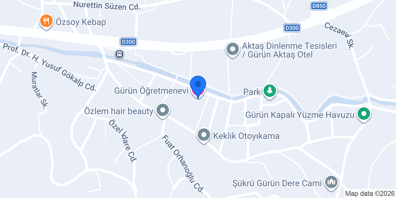 Gürün Öğretmenevi konumu