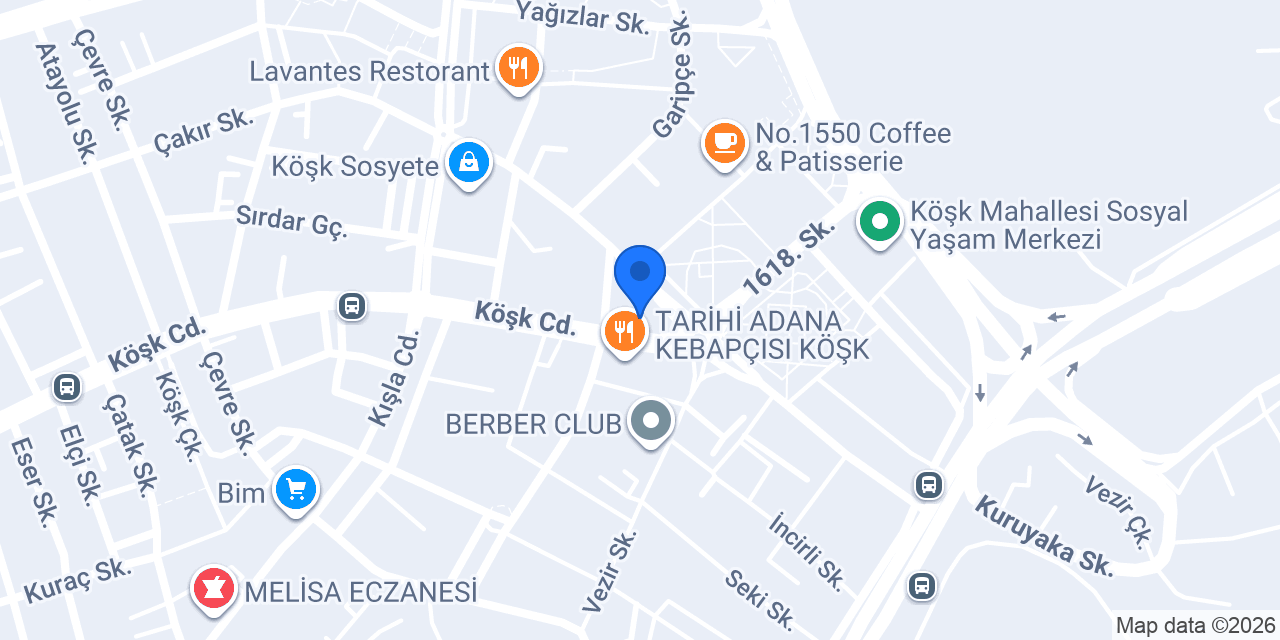Külçe Tatlı Kayseri konumu