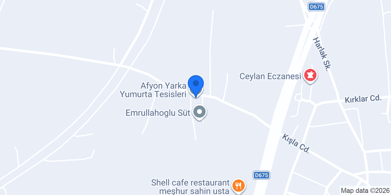 Afyon Yarka Yumurta Tesisleri konumu
