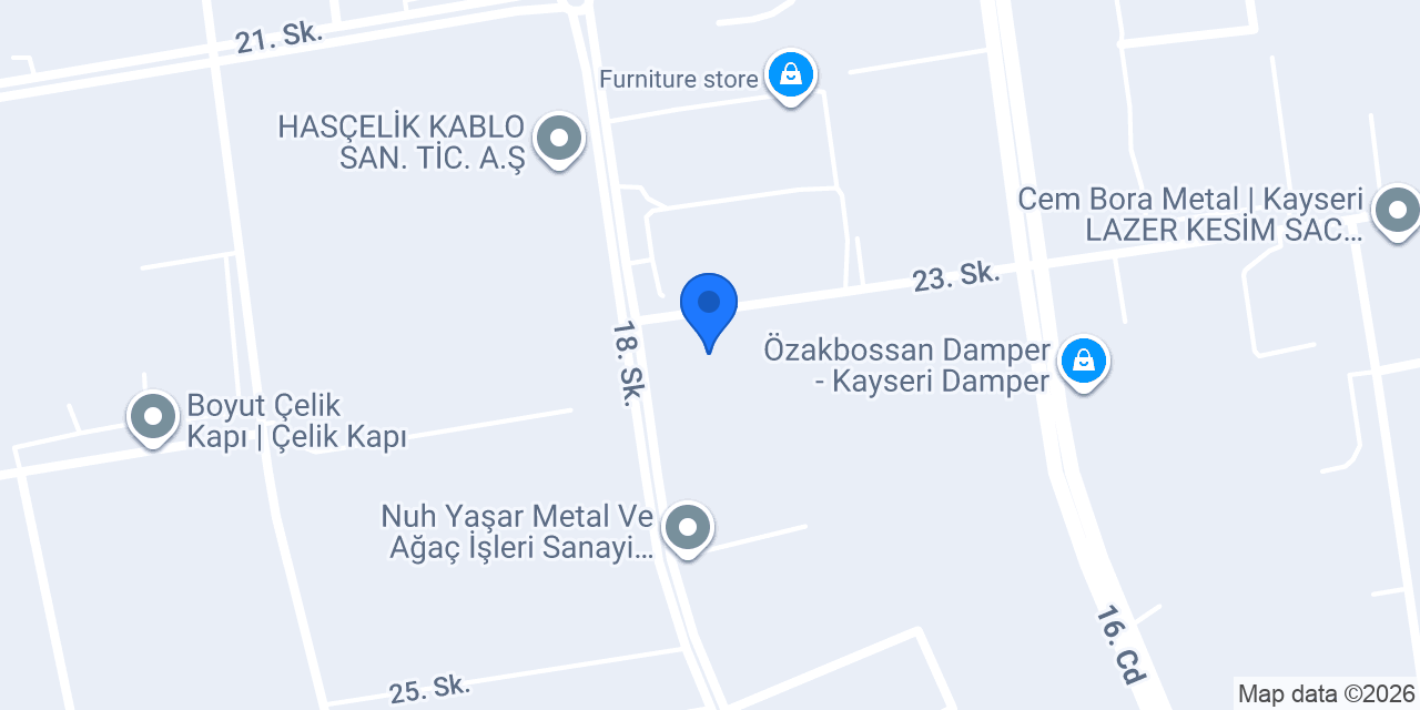 Zambak Mobilya Kayseri konumu