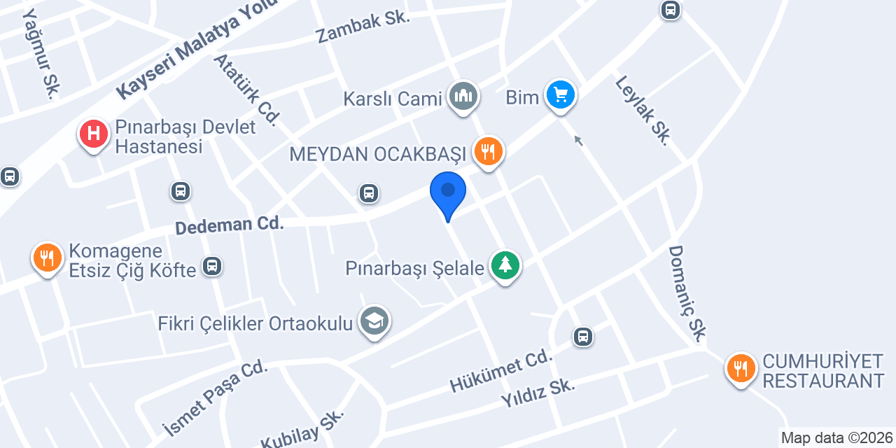 Başarı pastanesi konumu