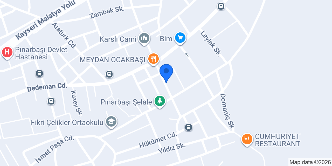 Pınarbaşı balıkçılık konumu