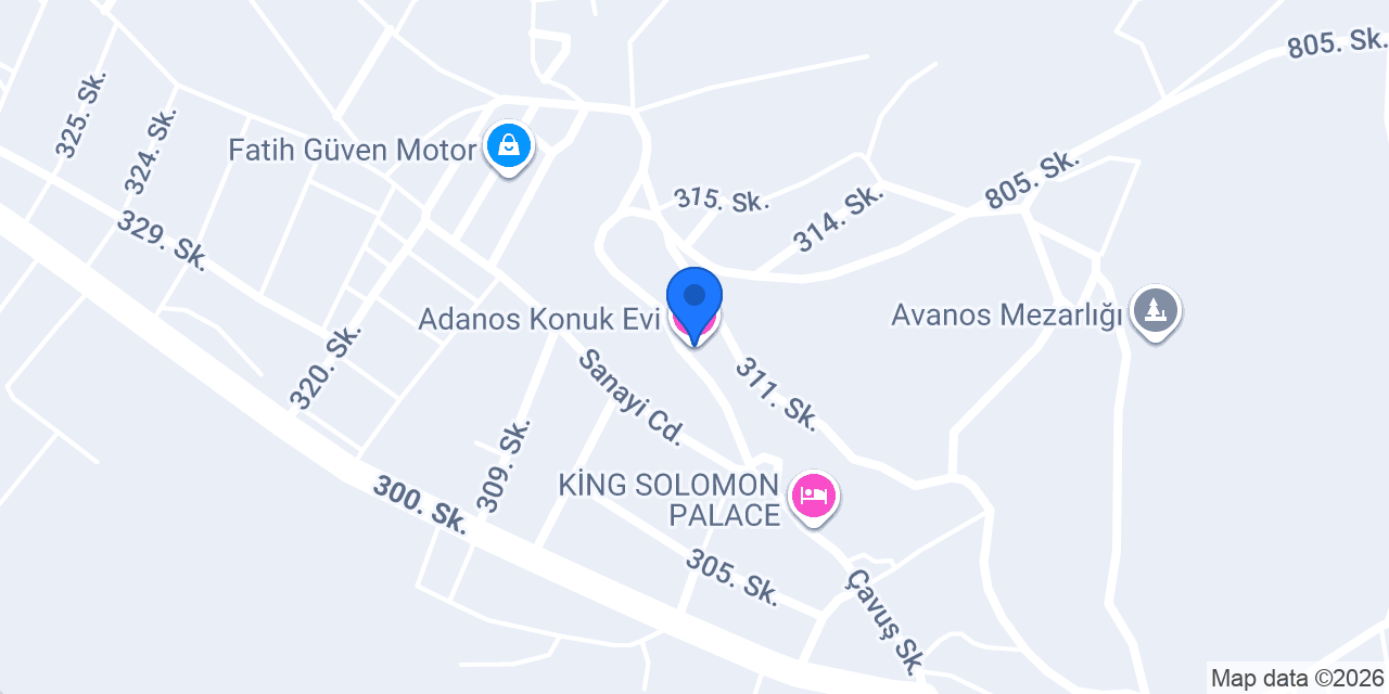 Adanos Konuk Evi konumu