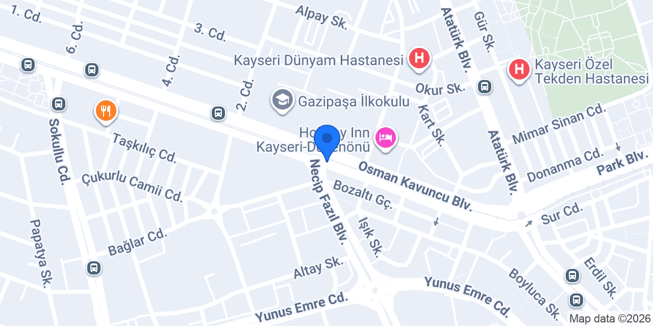 Bulvar Otel konumu