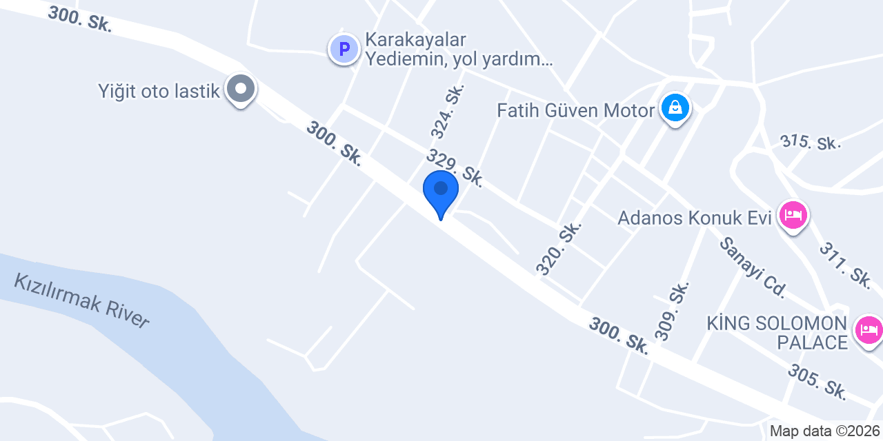 SZR LASTİK OTEL konumu