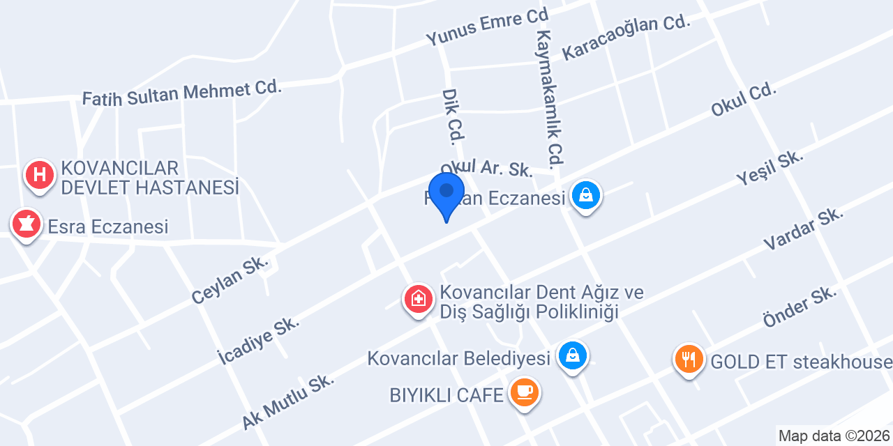 Kovancılar Öğretmenevi konumu